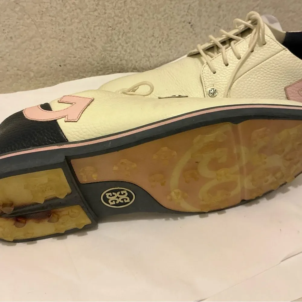 G/FORE Men’s Quarter G Gallivanter Golf Shoes 12/45 Oxfords with Pink Accent